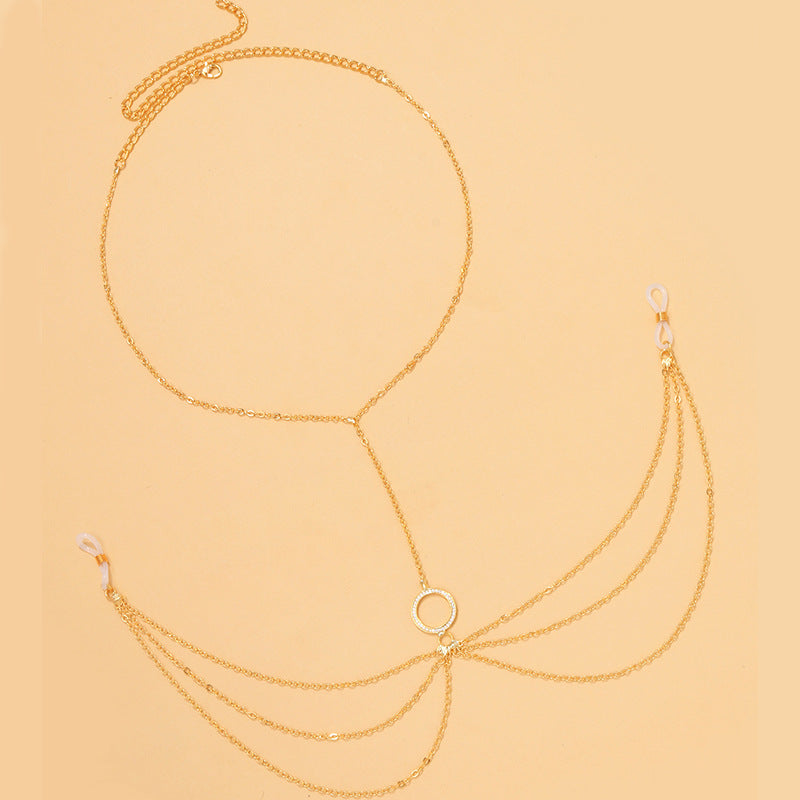 Sexy Diamant Nippel Kette Brust Halskette