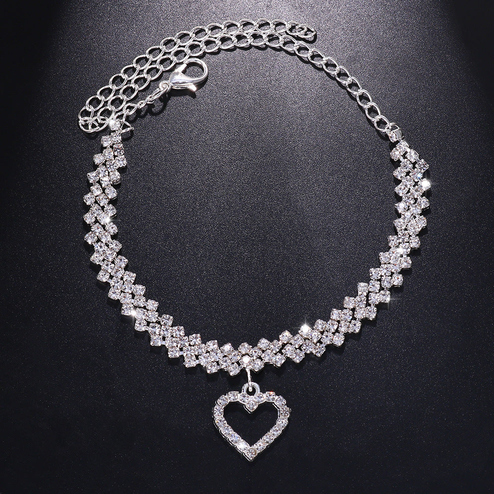 Modisches Fußkettchen mit Diamant-Strass für Damen