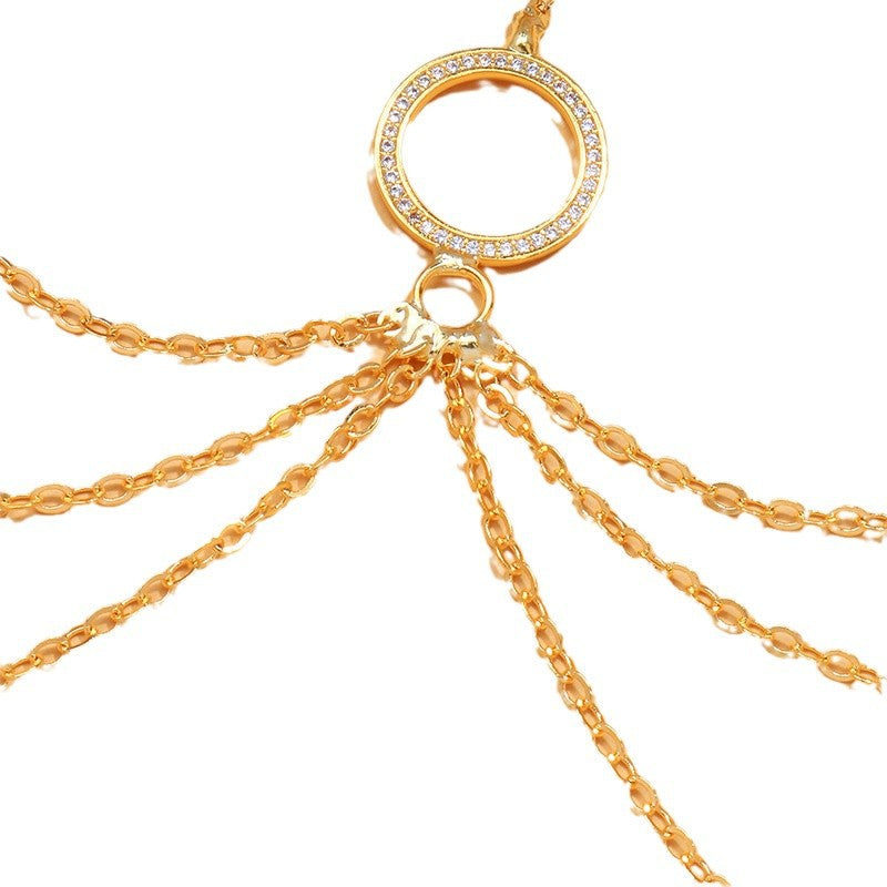 Sexy Diamant Nippel Kette Brust Halskette