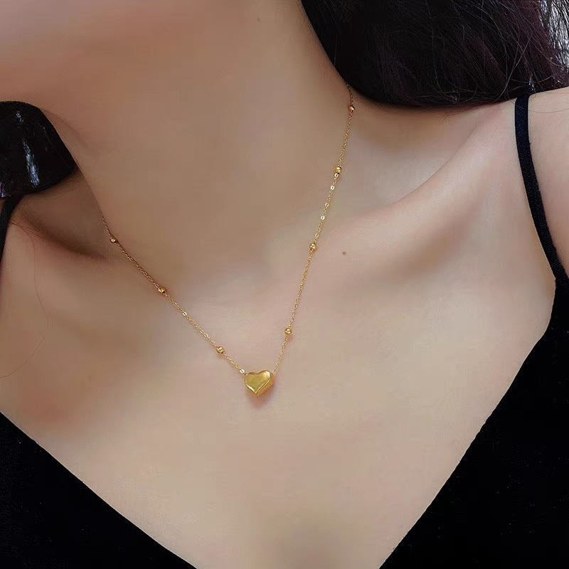 Cool Style Simple Fashion Love Titanium Steel Necklace