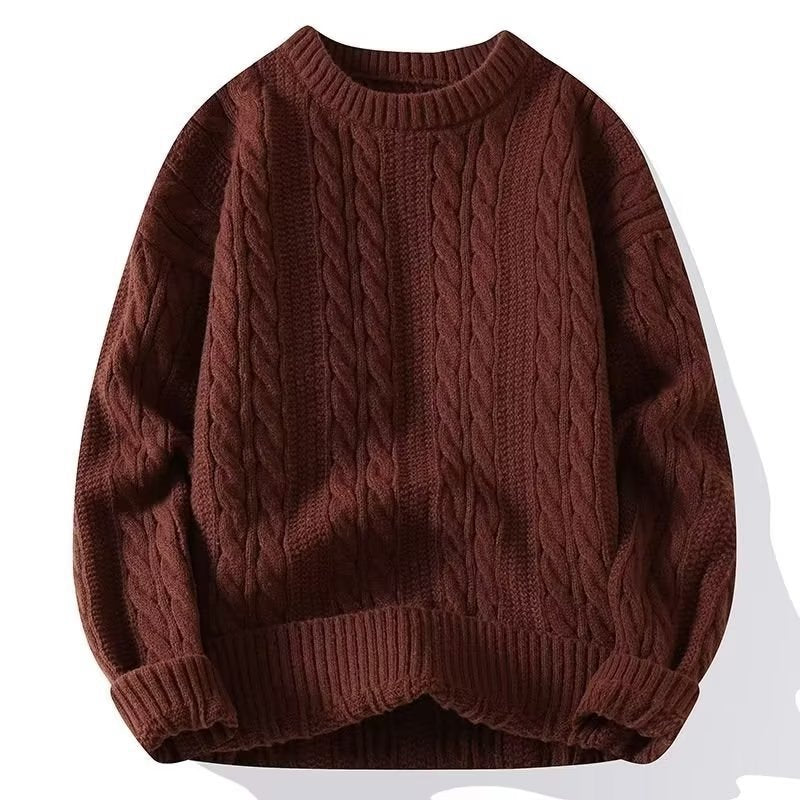 Extra dicker, warmer Pullover mit Rundhalsausschnitt für Herren