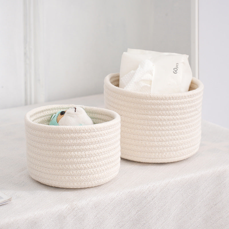 Desktop Storage Basket Hand-woven Without Handle