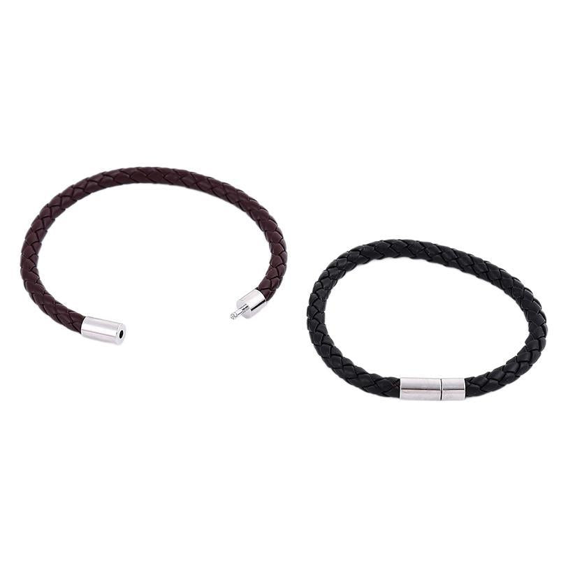 Lässiges, schlichtes Armband aus gewebtem PU-Leder