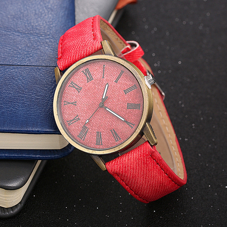 Explosive Damen-Armbanduhr mit Jeansgürtel, modische Armbanduhr