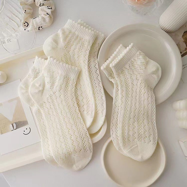 Women's Hollow Mesh Deodorant Antibacterial Breathable Socks