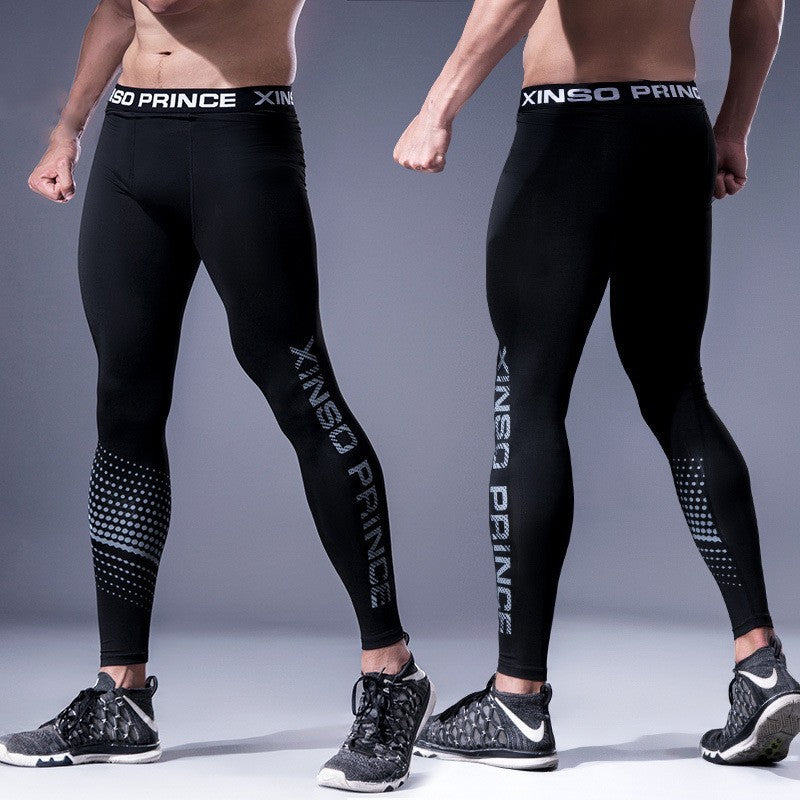 Skinny Sports Bottoming für Herren, hochelastisch, schnelltrocknend, Fitnesshose