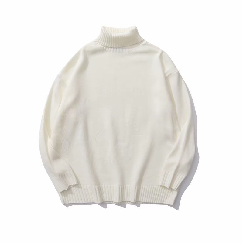 Einfache Neue Vielseitig Paar Rollkragen Pullover Retro Herbst Und Winter Neue