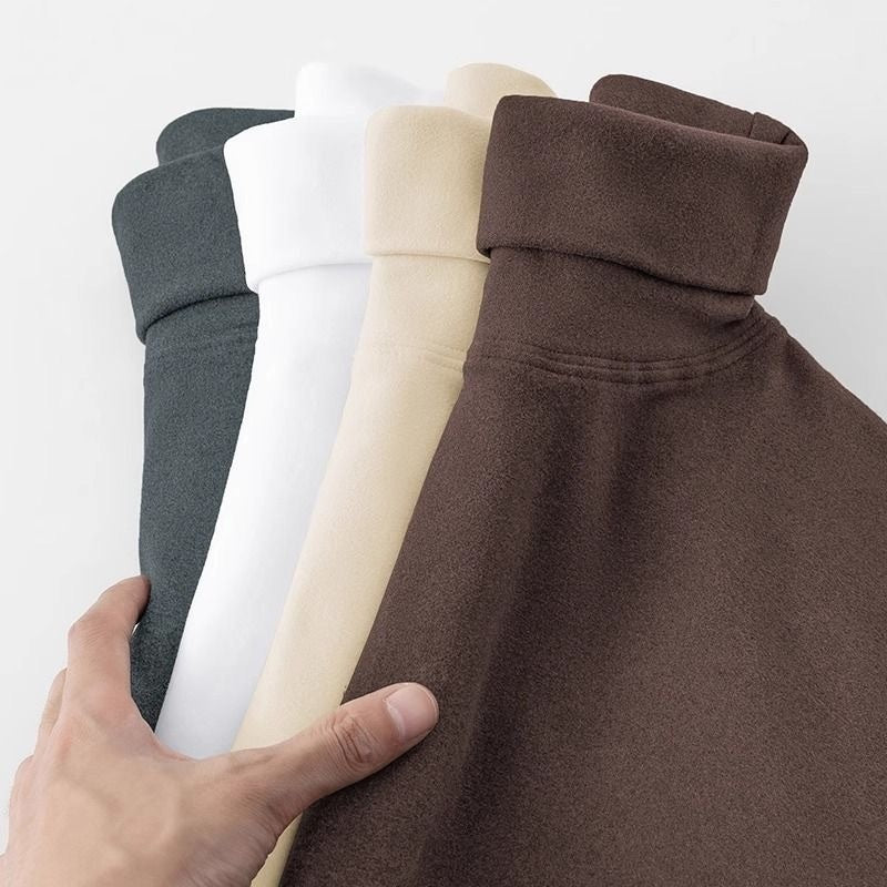 Selbsterhitzendes doppelseitiges Dralon-Rollkragen-Langarm-T-Shirt