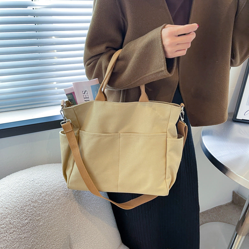 Damen Herbst Kapazität Retro Einfache Canvas Tasche