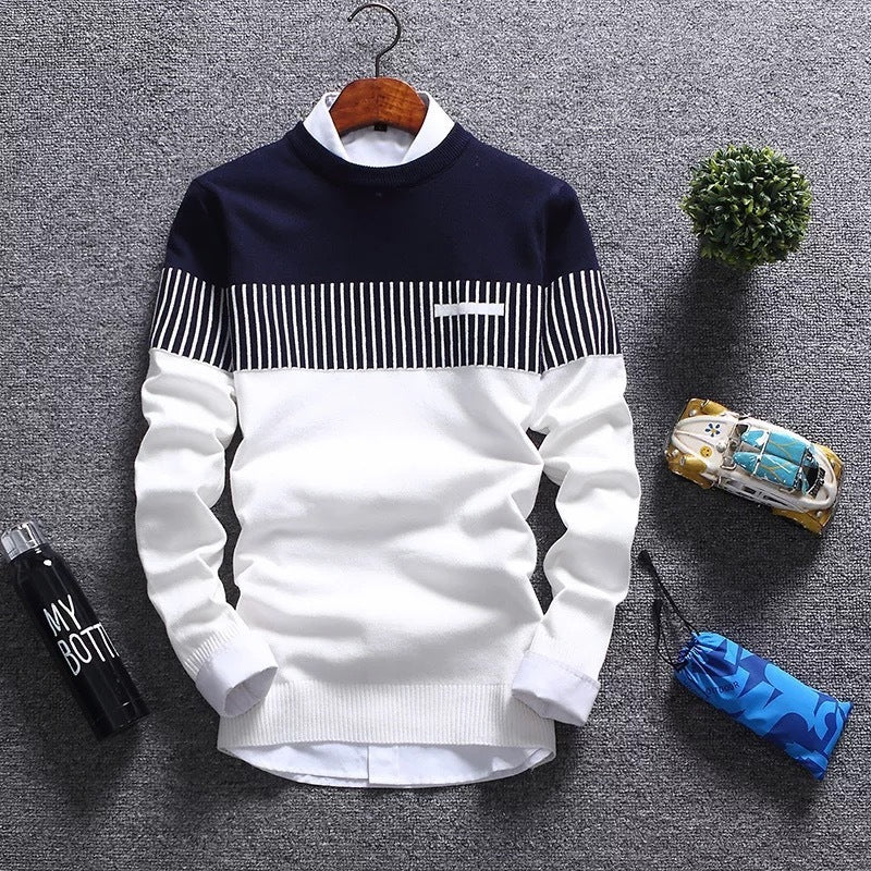 Herren Pullover mit Rundhalsausschnitt