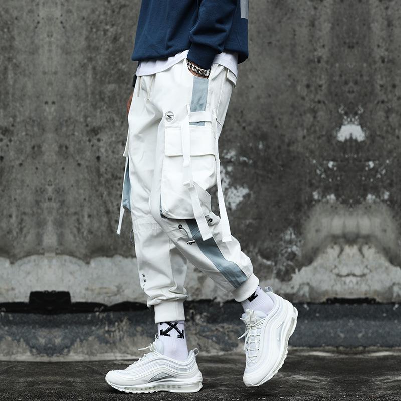Kordelzug Hosen Hosen Hip Hop Lose Nähte Kontrast Farbe Casual Hosen Jungen Overalls