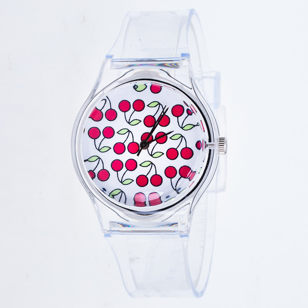 Koreanische Mode und schöne Farbe Jelly Student Casual Watch