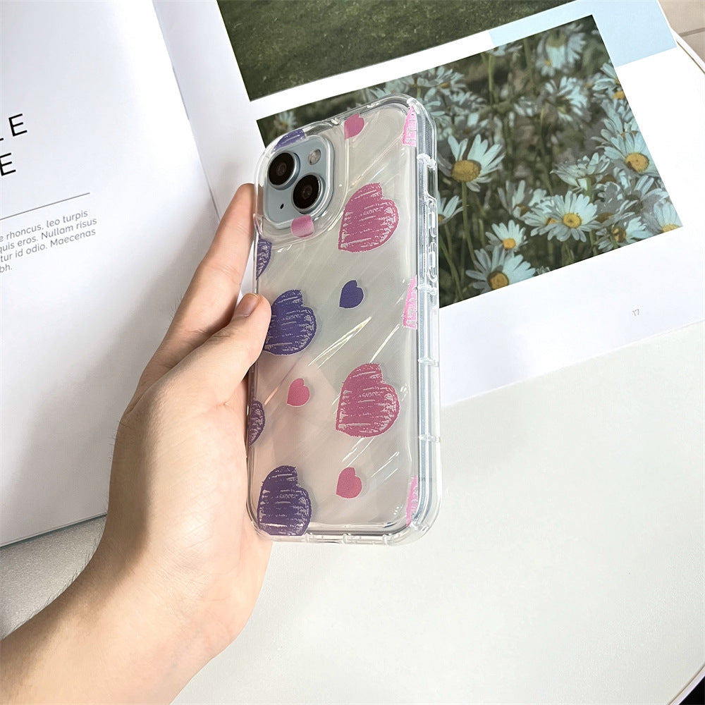Blue Heart Transparent Phone Case