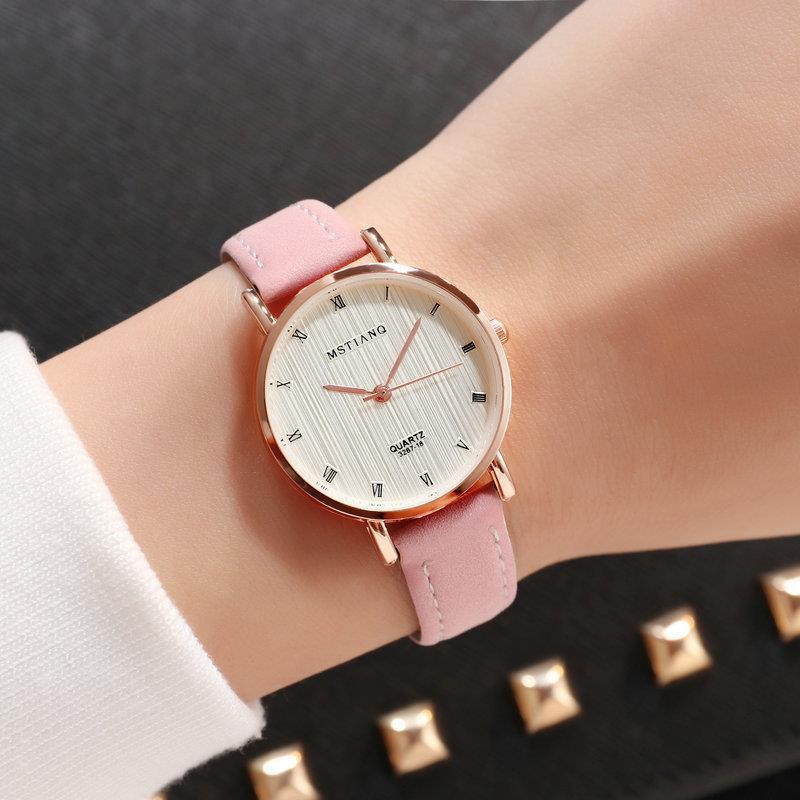 Einfache Casual Gürtel Damen Paar Quarzuhr