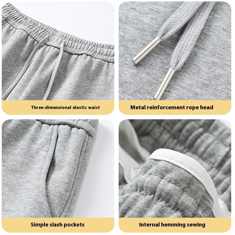 Knöchellange gestrickte Herren Sport- und Freizeithose mit Schnürung