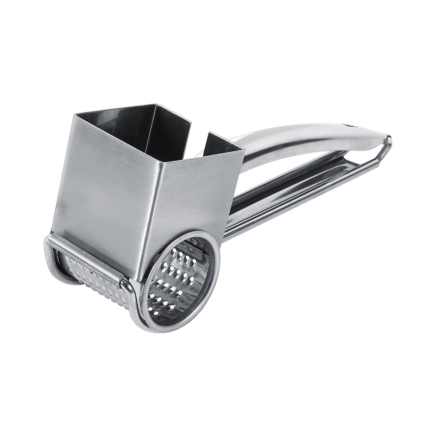 Multifunctional Kitchen Craft Rotary Stainless Steel Cheese Grater 1 Drums Slice Shred Tool