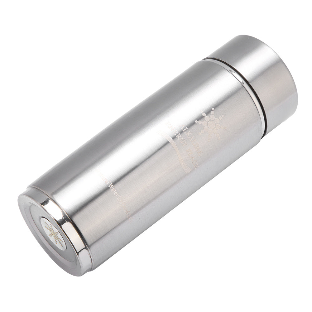 Edelstahl-Alkaliwasserflasche, tragbarer Nano-Balance-Bioenergie-Ionizer-Becher (Silber)