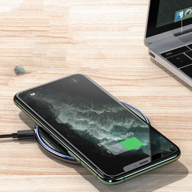 Drahtlose Ladegerät Desktop Disc Ultra-dünne Schnelle Ladung Handy Drahtlose Ladegerät