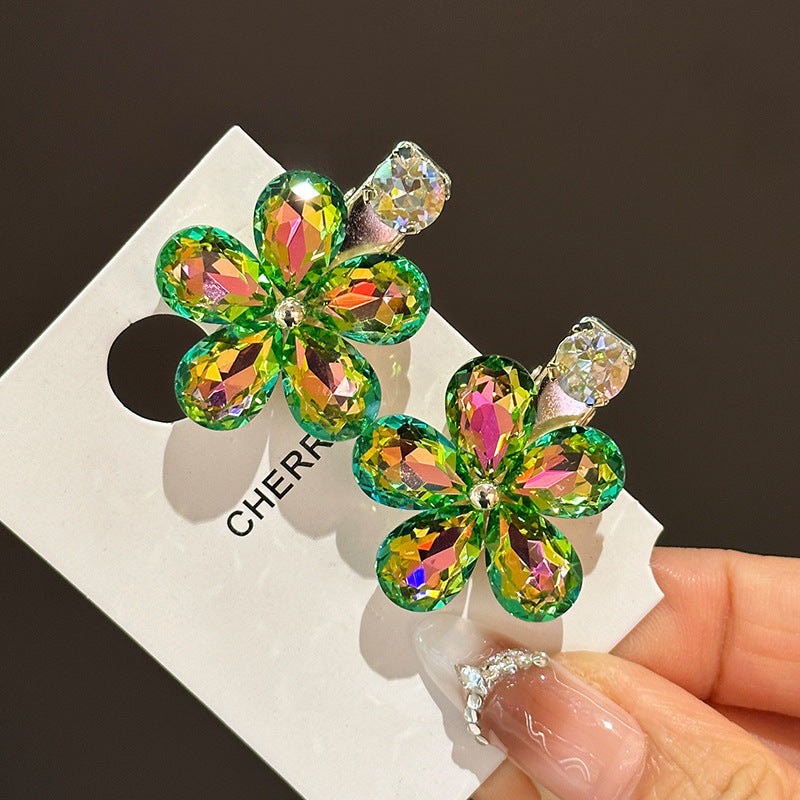 Fantasy Kristall Blumen Exquisite Seite Haarspangen