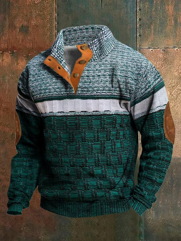 Frühling und Herbst Reißverschluss Digitaldruck Herrenpullover