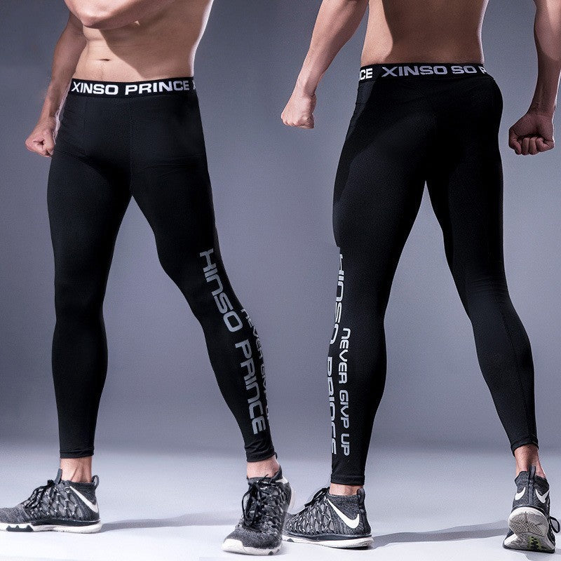 Skinny Sports Bottoming für Herren, hochelastisch, schnelltrocknend, Fitnesshose