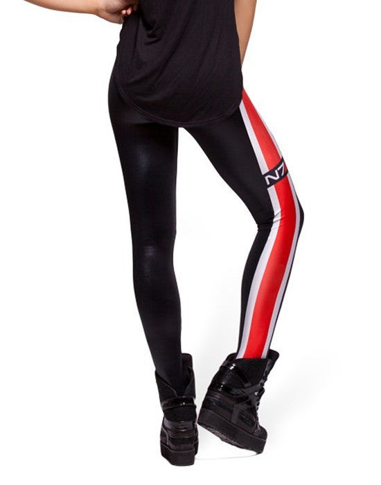 Skinny-Leggings mit Streifen und Digitaldruck für Damen