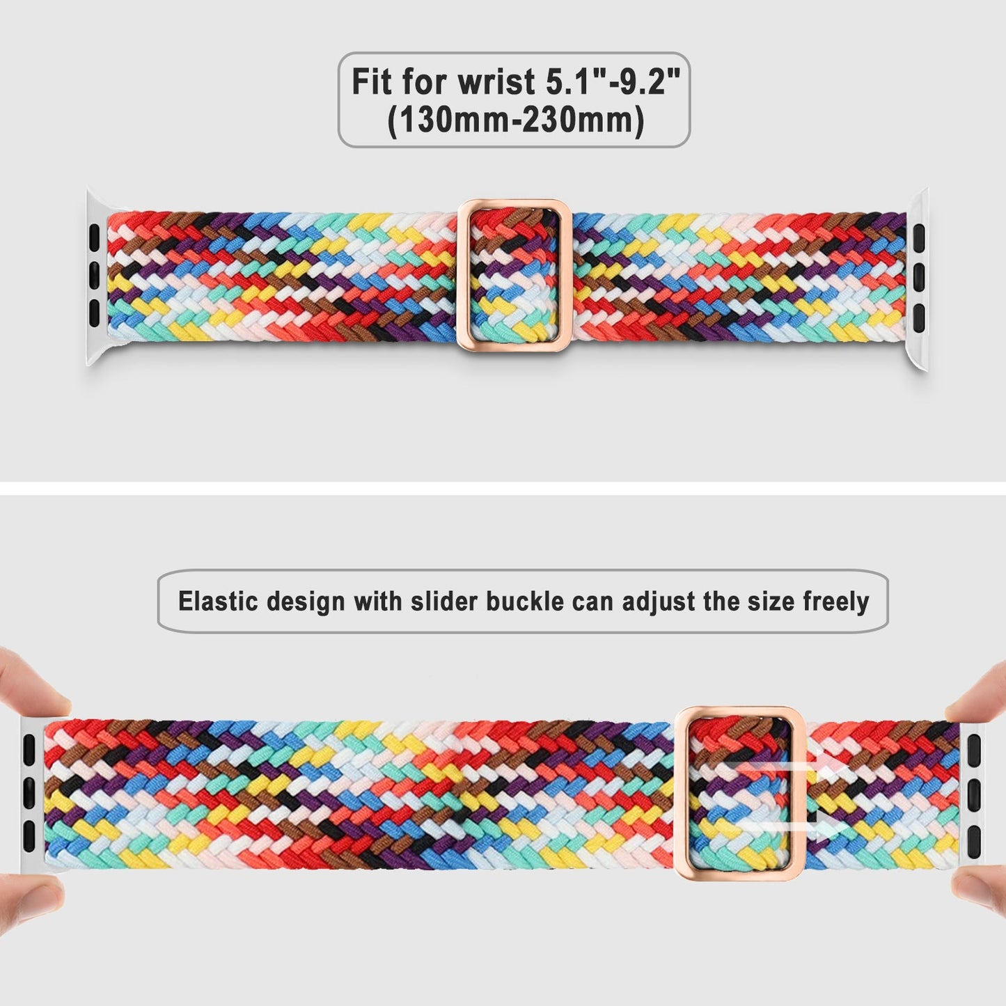 Verstellbares Uhrenarmband aus gewebtem Nylon