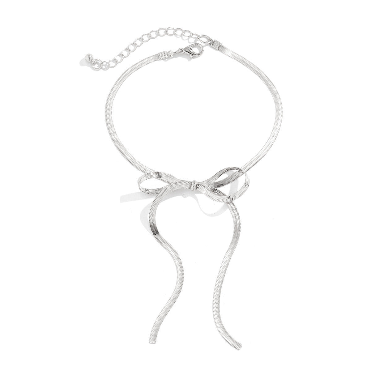 Fußschmuck geknotetes Band Schlangenknochen Kette Schleife