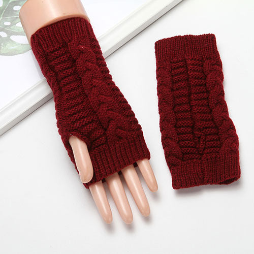 Men's And Women's Extended Warm Wool Leaking Gloves