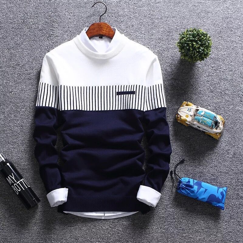 Herren Pullover mit Rundhalsausschnitt