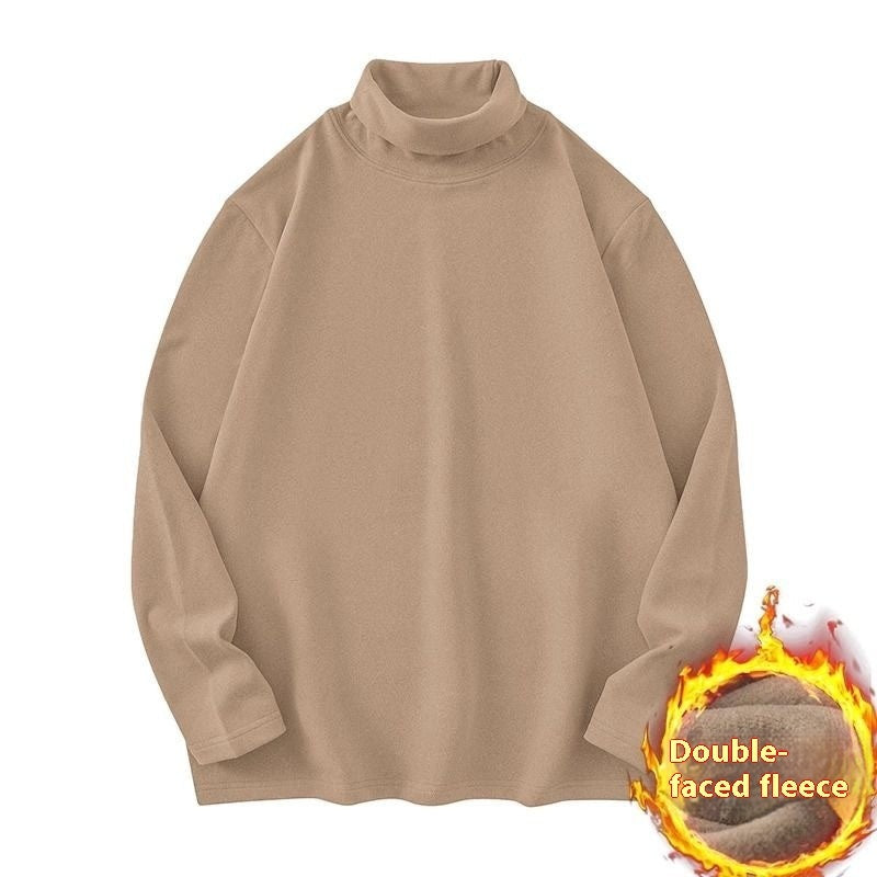 Selbsterhitzendes doppelseitiges Dralon-Rollkragen-Langarm-T-Shirt