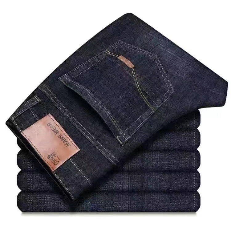 Elastische gerade Röhrenjeans für Herren in lockerer Freizeit