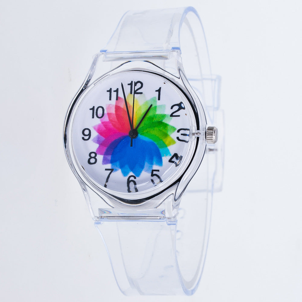 Koreanische Mode und schöne Farbe Jelly Student Casual Watch