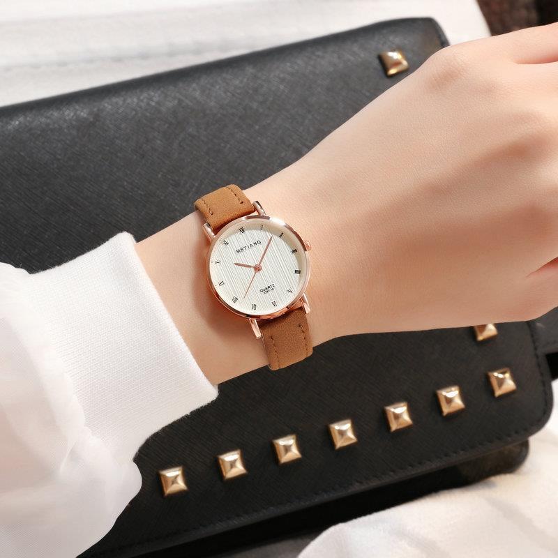 Einfache Casual Gürtel Damen Paar Quarzuhr