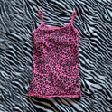 Sexy Hot Girl mit Leopardenmuster, All-Match-Mode im Street-Style, Eleganz, ärmelloses Top mit schmalen Trägern