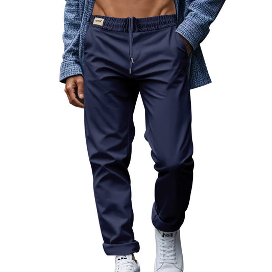 Lockere, bequeme, schnelltrocknende, taillierte Freizeithose für Herren in reiner Farbe