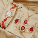 Modische All-Match-Damenuhr mit Liebesarmband und Diamanten