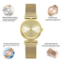 Damen Retro Mesh Armband Uhr Outdoor All-Matching