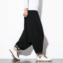 Herrenhose Ethno-Stil Retro Nepalesische Hosenträgerhose Herren Weit