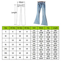 Sexy Jeans mit weitem Bein und schmaler Passform und mittlerer Taille für Damen