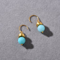 Persönlichkeit und Mode All-Match Lapis Lazuli Sea Blue Anhänger Hängeohrstecker