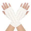 Warm Wool Gloves Winter Men's Open Finger