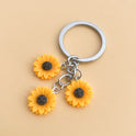 Goldener Sonnenblumen-Schlüsselanhänger, süßer, einfacher Anhänger für Tasche und Gepäck