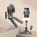 Handheld-Gimbal und Bluetooth-Selfie-Stick-Stativ
