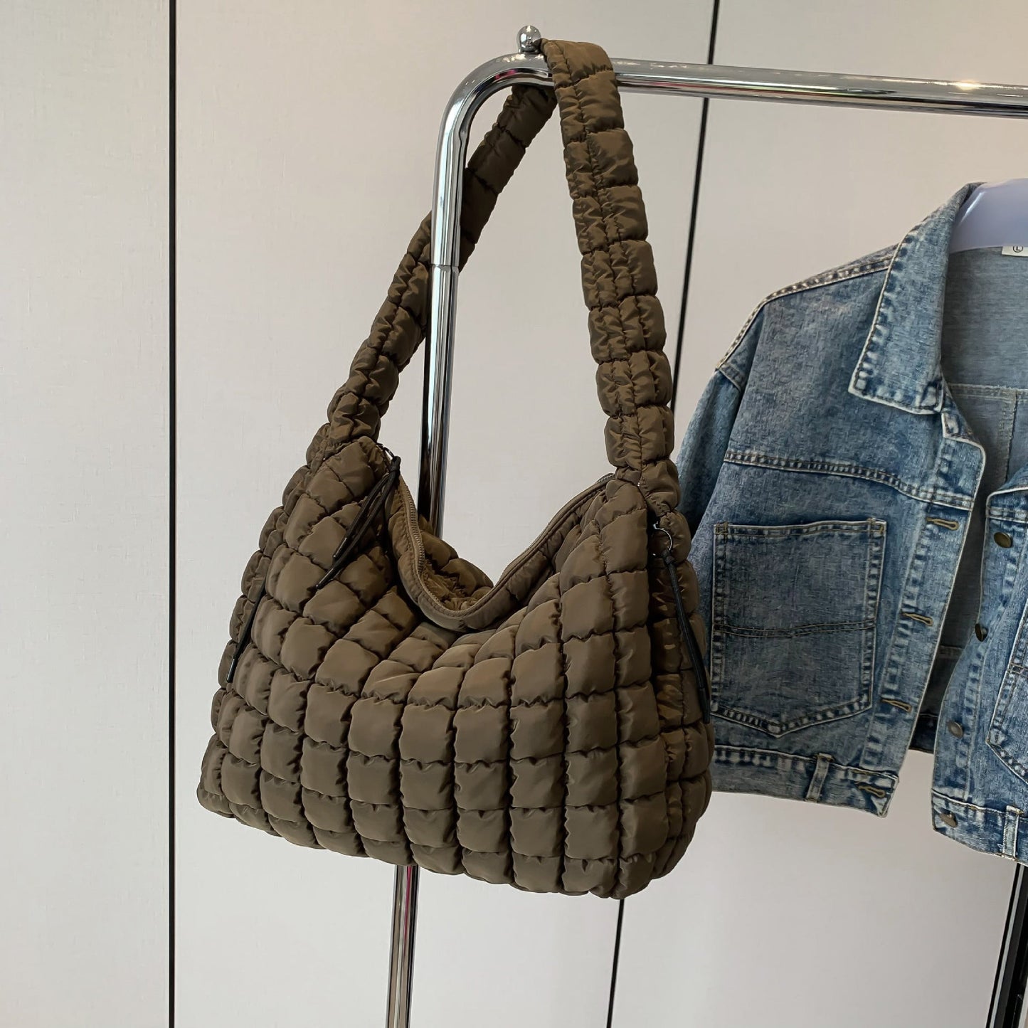 Damenmode Schulter Crossbody Große Kapazität Handtasche Plissee Wolke Tasche