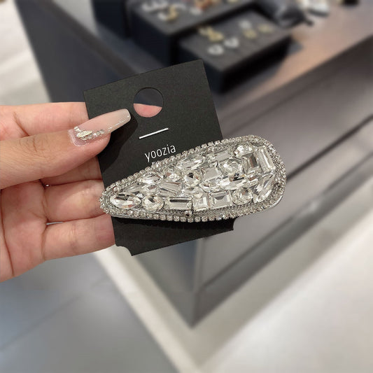 Entenschnabel-Knallclip, süße Wassertropfen-Diamant-Haarspangen