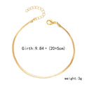 Flache Form Kette Fußkettchen einfache Damenmode