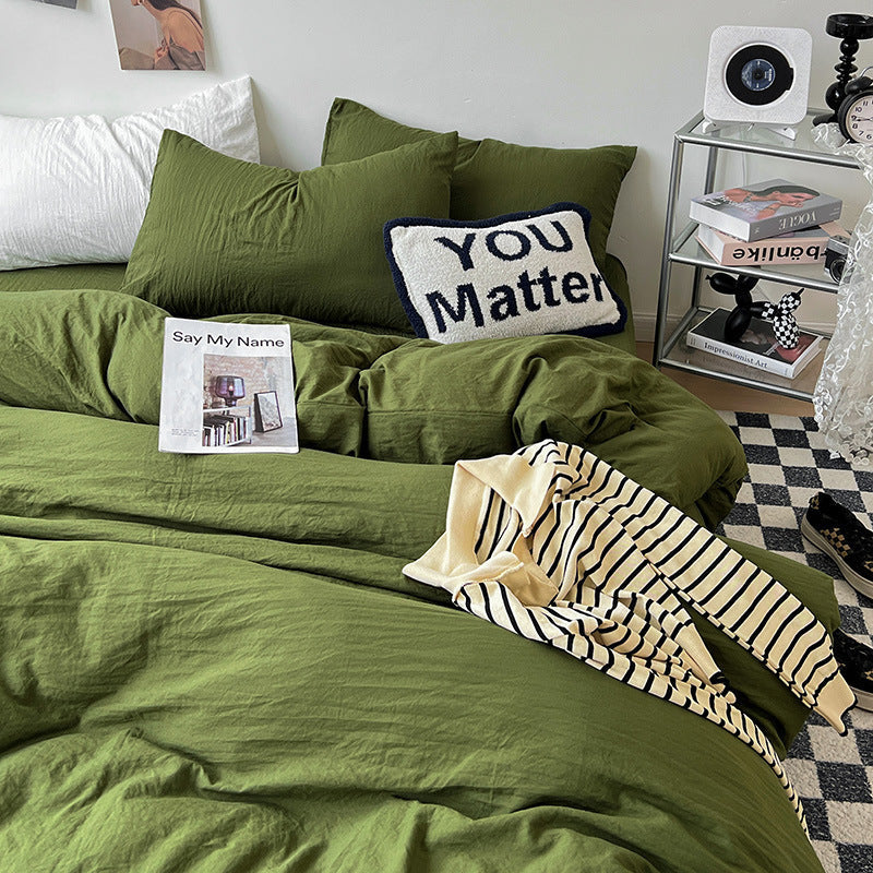 Super Soft Pleated Bed Sheet Quilt Cover