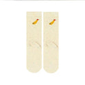 Spring And Autumn New Cute Illustration Heel Flocking Color Dots Tube Socks
