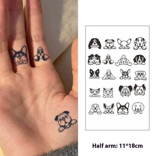 Halbarm Kräuter Tattoo Aufkleber Saft süße Cartoon-Figur dauerhaft nicht reflektierend